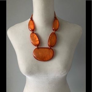 Orange Geometric Necklace